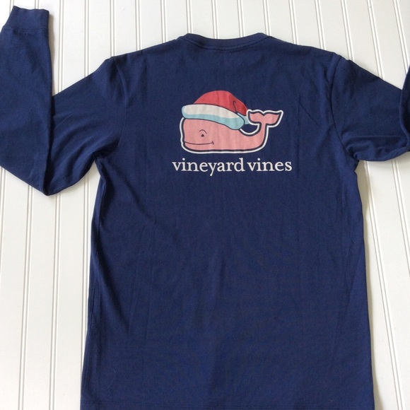 Vineyard Vine 🐳🎅Long~Sleeve Pocket Tee - Picture 9 of 13